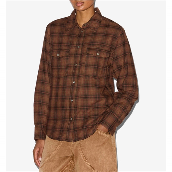 Isabel Marant Etoilé Yalisa Skjorte, Dark Bronze